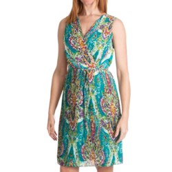 Ellen Tracy Pleated Chiffon Dress - Sleeveless (For Women)