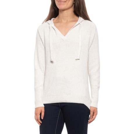 Aspen Hooded Pullover Sweater - V-Neck (For Women)
