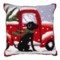Merry & Bright Tree and Lab in Truck Hook Throw Pillow - 16x16”