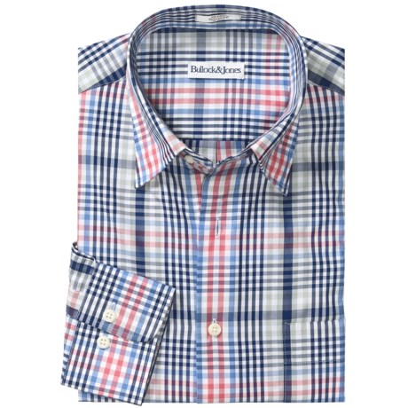 Bullock & Jones Cotton Plaid Shirt - Hidden Button Down, Long Sleeve (For Men)