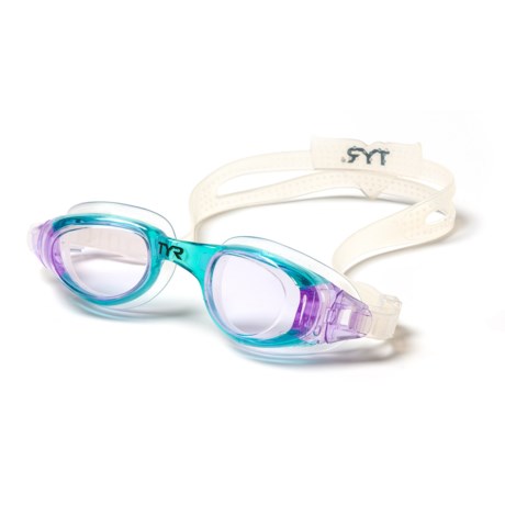 TYR LGFX4 Swimming Goggles with Clear Straps (For Women)