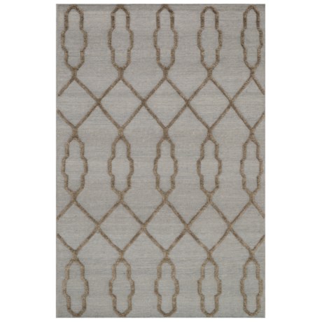 Loloi Made in India Slate Flat-Weave Textured Area Rug - 7’9”x9’9”, Wool