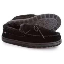 LAMO Footwear Suede Moccasin Slippers - Faux-Fur Lined (For Men)