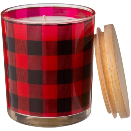 Everyday Luxe Black and Red Buffalo Check Jar Candle - 11 oz.
