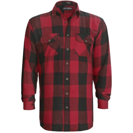 Dakota Grizzly Canyon Guide Brawny Flannel Shirt - Long Sleeve (For Tall Men)