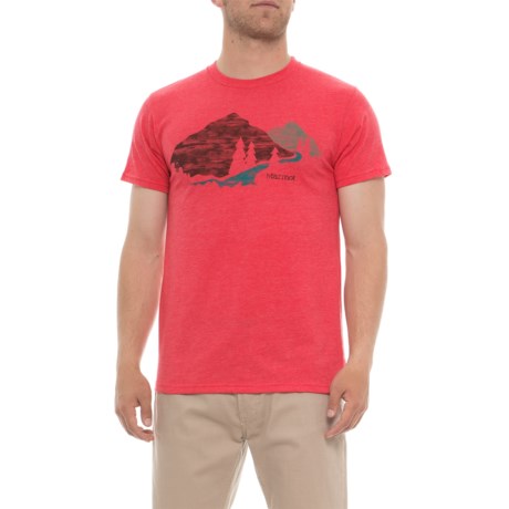 Marmot Red Heather Tread Lightly T-Shirt - Short Sleeve (For Men)