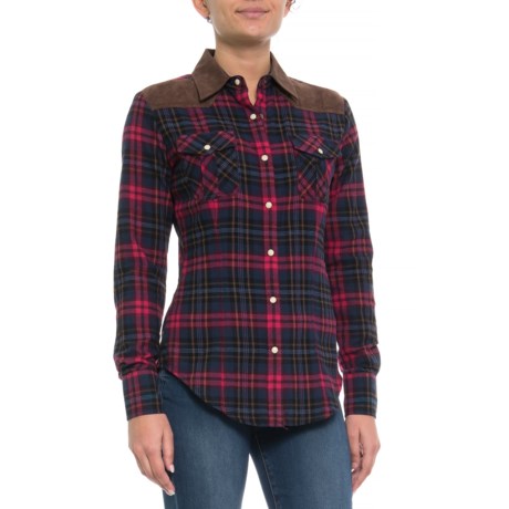 Rock & Roll Cowgirl Brushed Yarn-Dyed Twill Plaid Shirt - Snap Front, Long Sleeve (For Women)