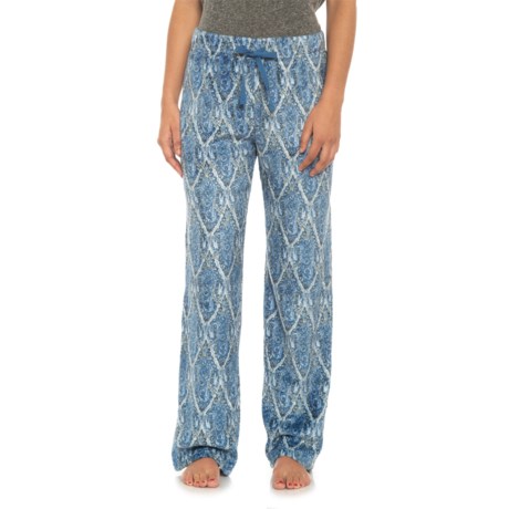 Echo Loose Paisley Micro Velour Pajama Pants (For Women)