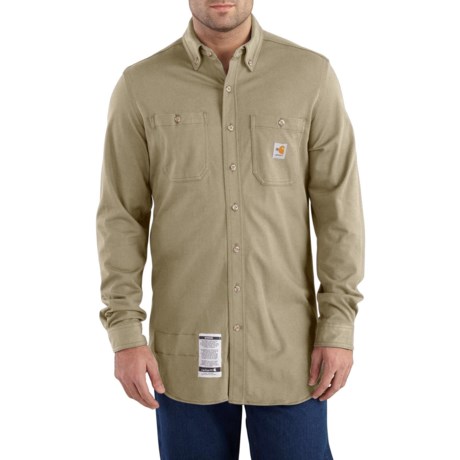 Carhartt FR Force® Cotton Hybrid Shirt - Long Sleeve, Factory Seconds (For Big and Tall Men)