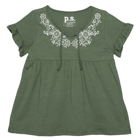 PS by Aero Embroidered Shirt -Short Sleeve (For Big Girls)