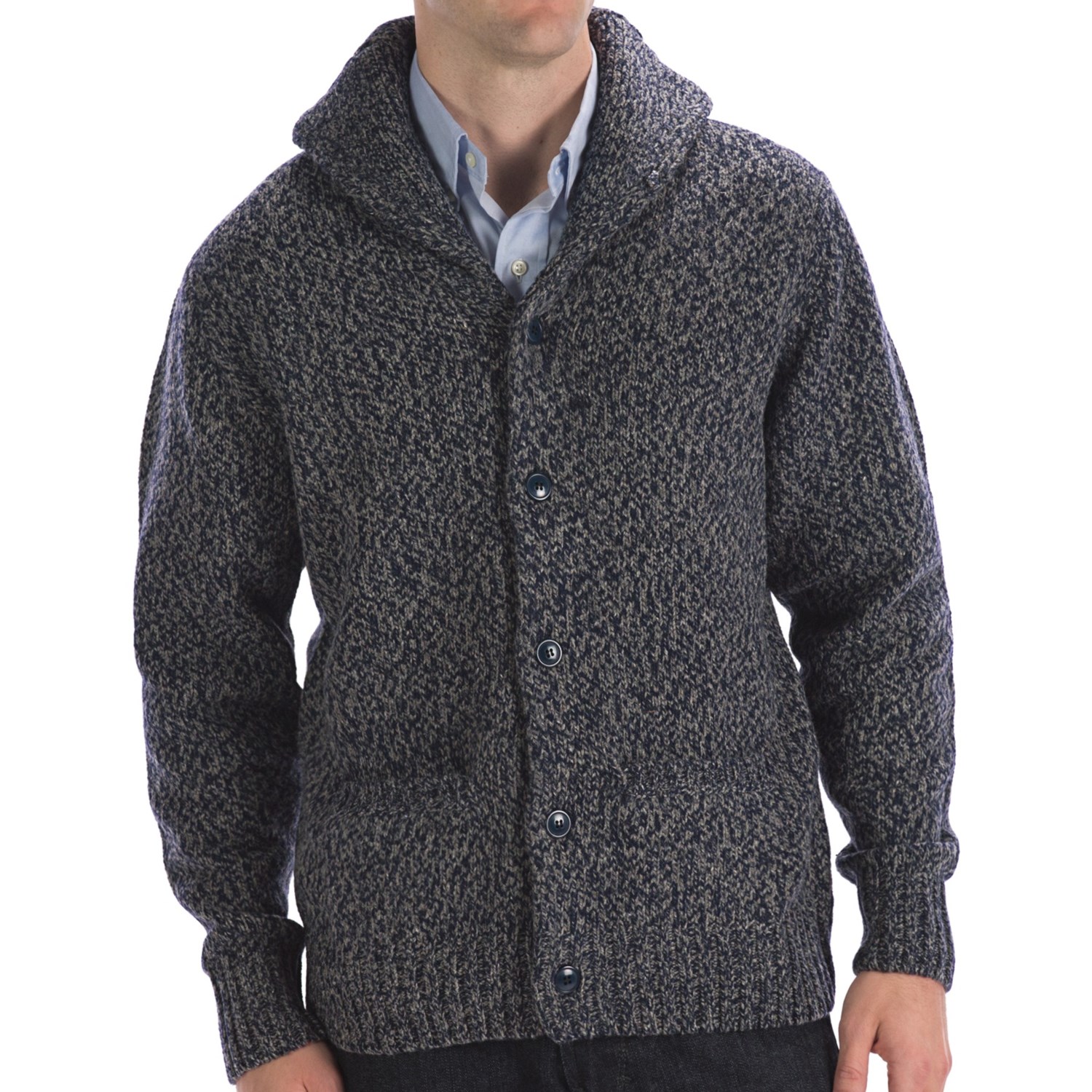 Boston Traders Marled Wool Cardigan Sweater (For Men) 5192K - Save 53%