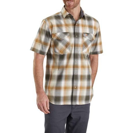 Carhartt Rugged Flex® Bozeman Shirt - Snap Front, Short Sleeve (For Big and Tall Men)