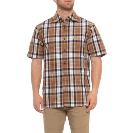 Carhartt Essential Plaid Shirt - Short Sleeve (For Big and Tall Men)