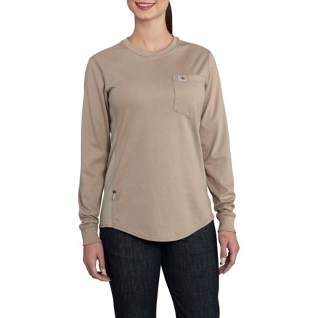 Carhartt FR Force® Cotton Pocket T-Shirt - Factory Seconds, Long Sleeve (For Women)