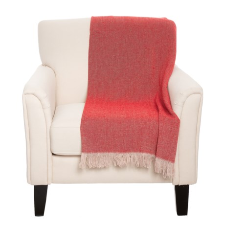 Faribault Woolen Mill Co Red Ashby Wool Twill Throw Blanket - 50x72”