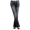Rock & Roll Cowgirl Asymmetrical Pyramid Nailhead Flap Pocket Jeans - Low Rise, Bootcut (For Women)