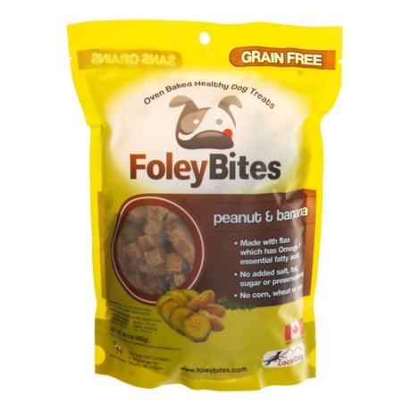 FOLEYBITES Peanut Banana Grain-Free Dog Treats - 14 oz.