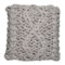 Aspen Grey Mega Cable Knit Pillow - 18x18”