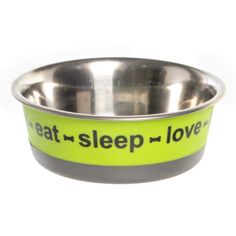 mod Eat Play Sleep Love Dog Bowl - 32 oz., Stainless Steel