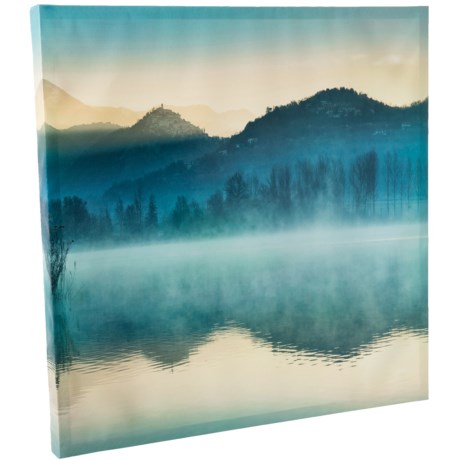 East Coast Graphics 24x24” Quiet Morning Mountain Lake View Square Wall Art