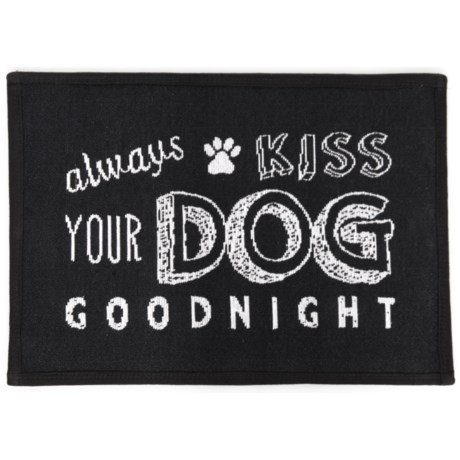P.B. Paws & Co Always Kiss Your Dog Goodnight Pet Mat - 13x19”