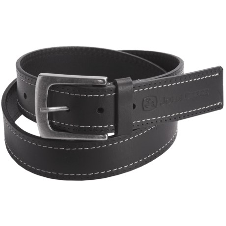 John Deere Contrast Stitch Belt - Leather (For Men)