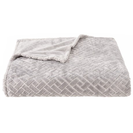 Berkshire Blanket Chateau Grey Textured VelvetLoft® Blanket - Full-Queen