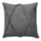 Home Comfort Overtufted Dark Gray Cotton Throw Pillow - 20x20”