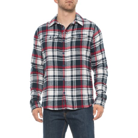 Industry Supply Co Red Check Flannel Woven Shirt - Long Sleeve (For Men)