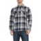 Industry Supply Co Grey Mix Navy Flannel Woven Shirt - Long Sleeve (For Men)