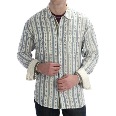 Scully Signature Paisley Stripe Shirt - Snap Front, Long Sleeve (For Men)