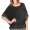 True Grit Silky Slub Knit Lace Trim Shirt - Dolman Sleeve (For Women)