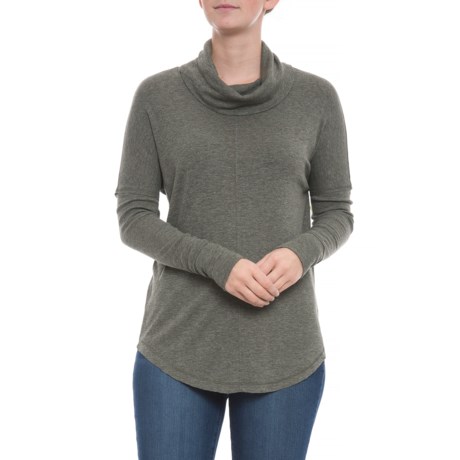 Rachel Zoe Trans Ivy Heather Slub-Knit Shirt - Cowl Neck, Long Sleeve (For Women)