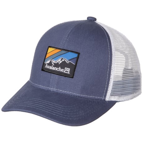 Avalanche Woven Label Patch Trucker Hat (For Men)