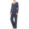 Laura Ashley Brushed Hacci Henley Pajamas - Long Sleeve (For Women)