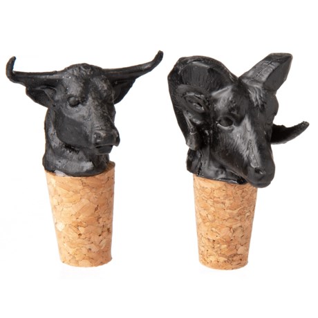 BLKSMITH Bull and Ram Bottle Stoppers - Set of 2