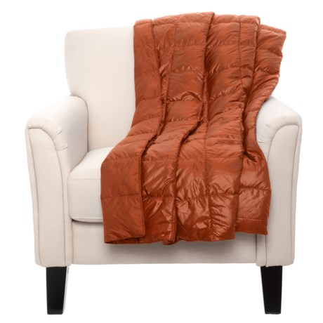 Blue Ridge Home Fashions Packable Down Cinnamon Stick Throw Blanket - 60x70”, Reversible