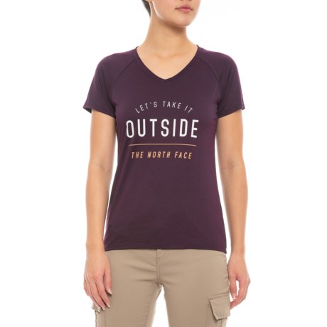The North Face G Reaxion Amp V-Neck T-Shirt - Short Sleeve (For Women)