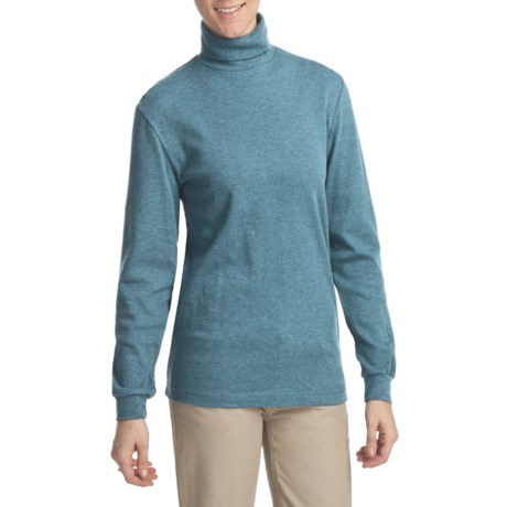 Woolrich Heathered Turtleneck - Interlock Cotton, Long Sleeve (For Women)