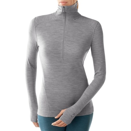 SmartWool NTS Funnel Zip Base Layer Top - UPF 50+, Zip Neck, Midweight (For Women)