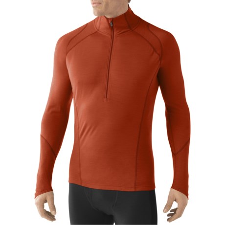 SmartWool NTS Lightweight Base Layer Top - Merino Wool, Zip Neck, Long Sleeve (For Men)
