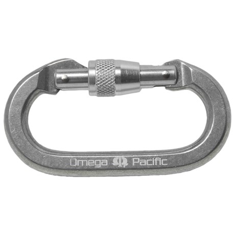 Omega Pacific Flat-Sided Oval Screw-Lock Carabiner