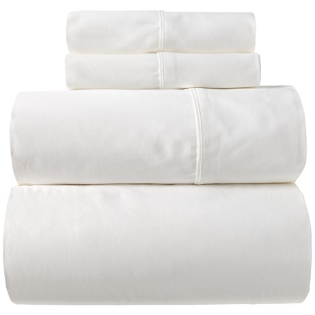 Habitat Luxury Home Collection White Organic Cotton Sheet Set - King, 500 TC