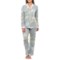 Calida Button-Front Floral Pajamas - Swiss Supima® Cotton, Long Sleeve (For Women)