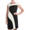Chetta B Ponte Knit Geometric Dress - Short Sleeve (For Women)