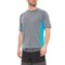 Mr. Swim Charcoal-Turquoise Side-Panel Swim T-Shirt - UPF 50+, Short Sleeve (For Men)