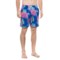 Boardies Apparel Blue Feather Floral Boardshorts (For Men)