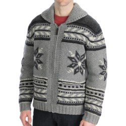 Neve Glockner Hand-Knit Cardigan Sweater - Lambswool (For Men)