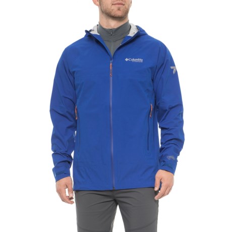 Columbia Titanium Azul Trail Magic Shell Omni-Tech® Hooded Jacket - Waterproof ( For Men)