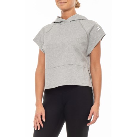 New Balance 24/7 Sport Cropped Hoodie - Short Sleeve (For Women)